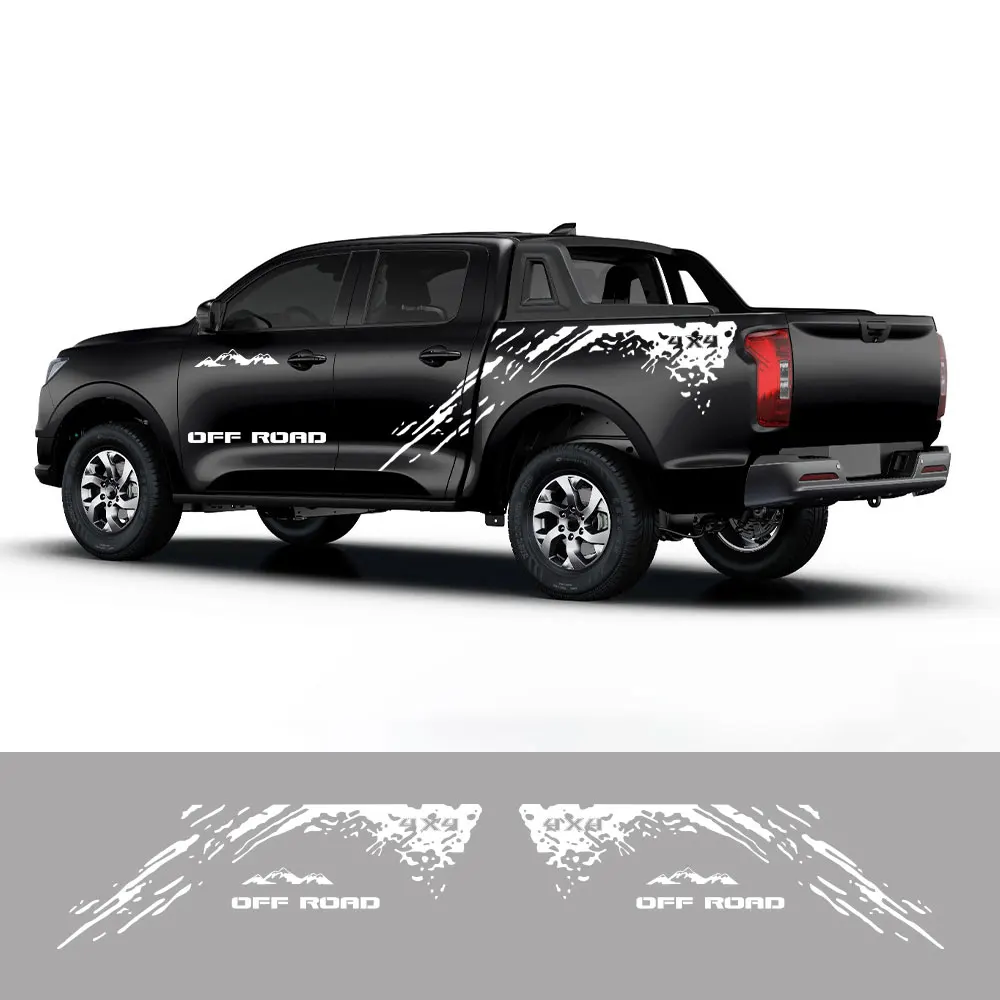 Pickup tronco decalcomanie laterali adesivi per GWM Poer Pao Wingle Great Wall Truck Mudslinger Side Vinyl Decor Cover accessori Auto