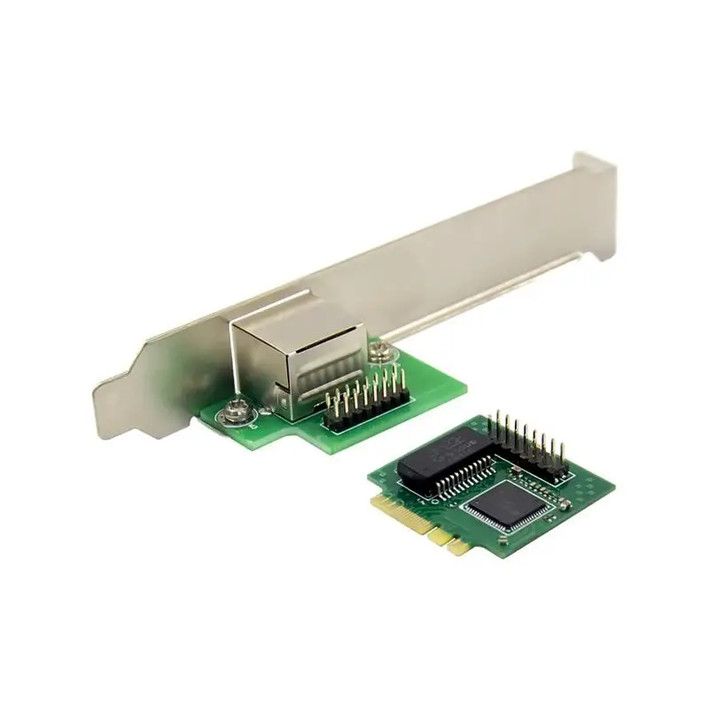 MPCIE Mini PCIe LAN Máy Chủ Mạng Intel I210AT GbE Ethernet RJ45 Adapter Thẻ 1000M Mini Pci-E Chuyển Đổi Kép cổng Gigabit