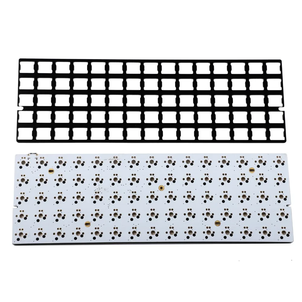 60% ID75 75 Key QMK Hotswap Kit Ortholinear Layout GH60 Anodized Alu Case Plate Type C PCB Mechanical Keyboard Idobao 75