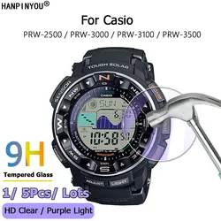 For Casio PRW-2500 PRW-3000 PRW-3100 3500 HD Clear / Anti Purple Light 2.5D Toughened Tempered Glass Film Screen Protector Guard
