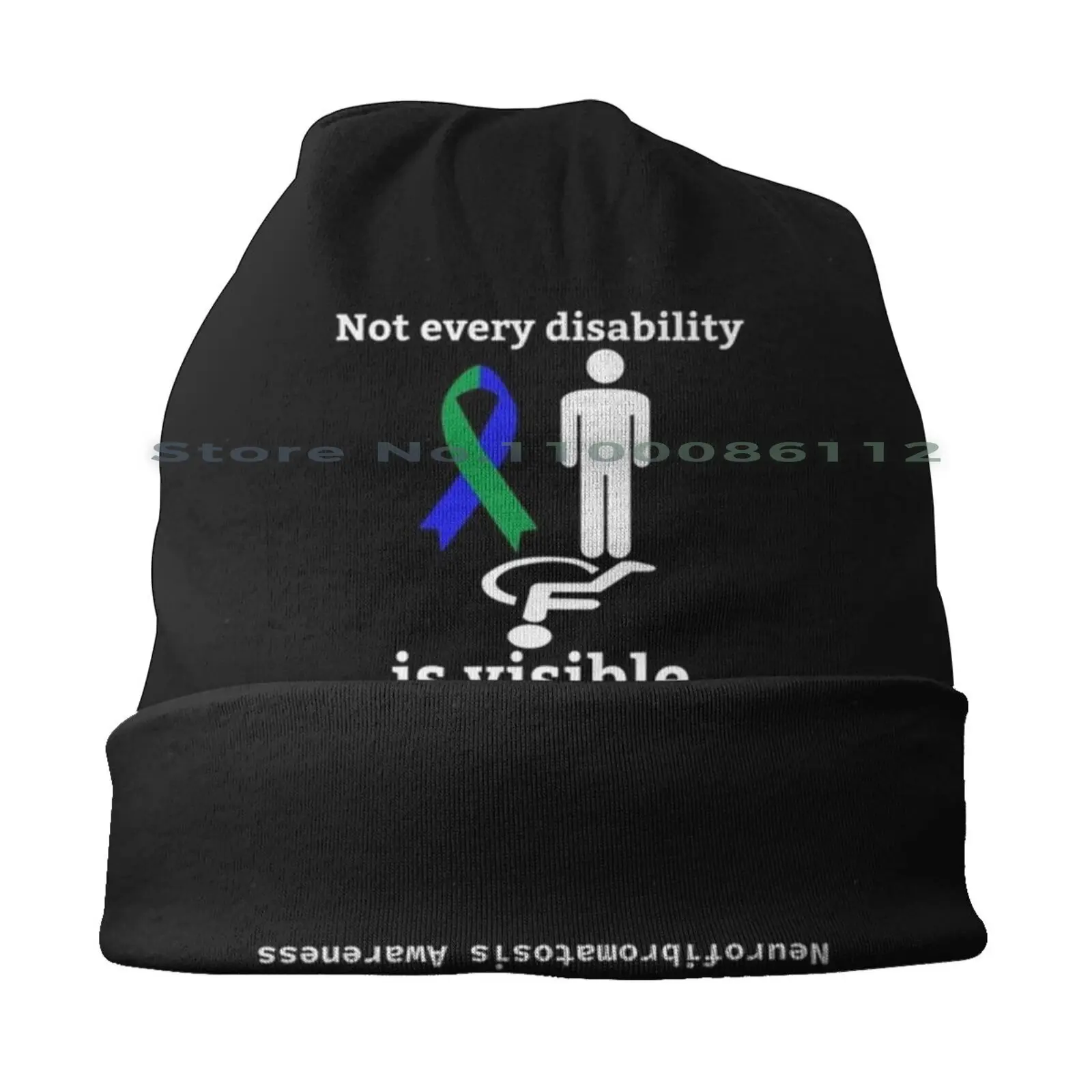 Not Every Disability Is Visible Neurofibromatosis Awareness Beanies Knit Hat Neurofibromatosis Awareness Bipolar Disorder