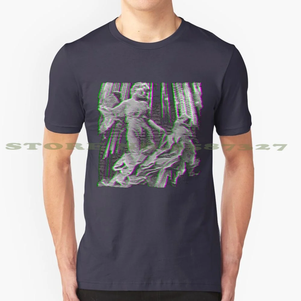 Glitch Ecstasy Of Saint Teresa V3 100% Cotton T-Shirt Glitch Art Glitch Glitchwave