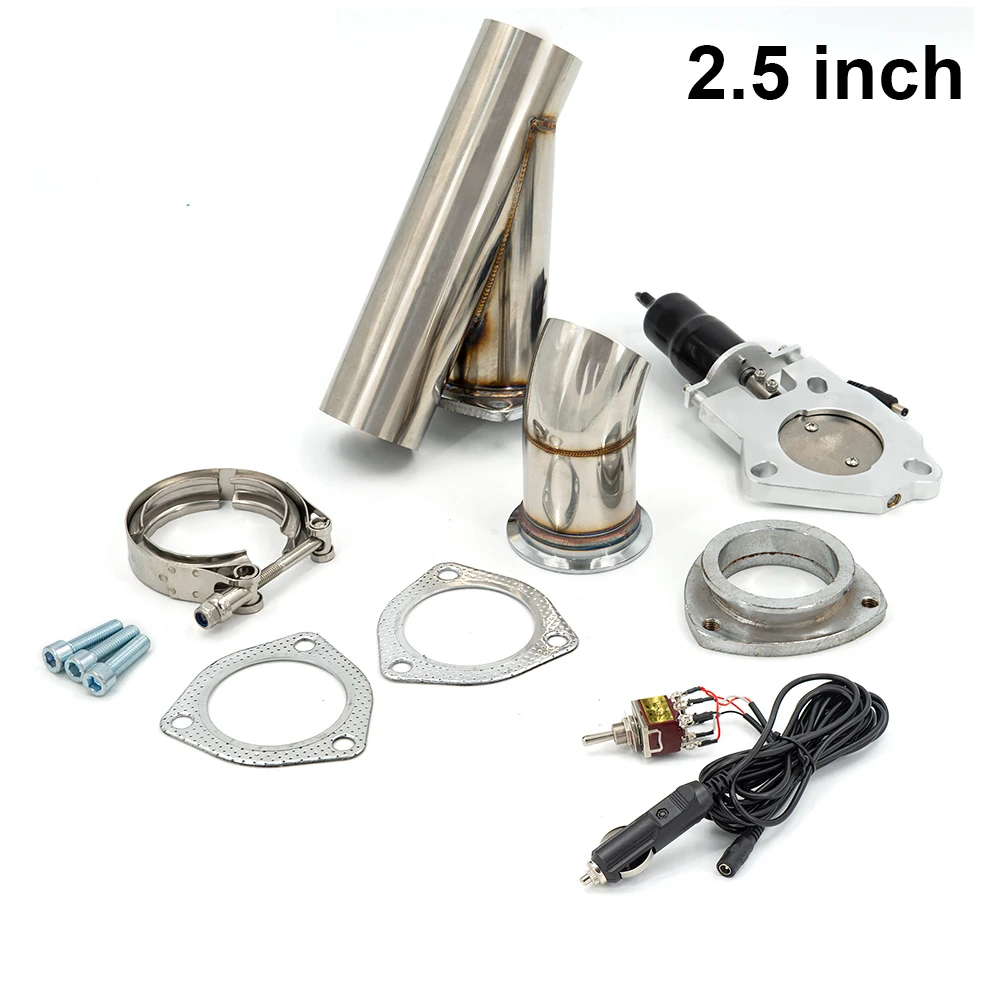 2.5,3 Inch Electric Exhaust Muffler Valve Cutout System Dump exhaust cut out bypass valve with switch control