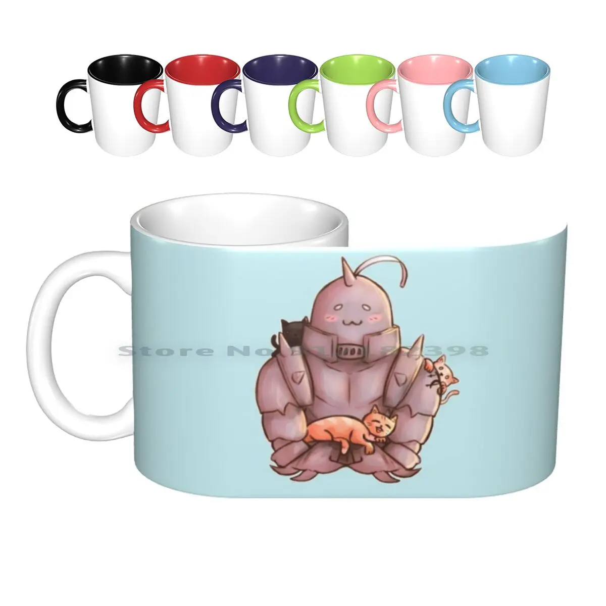 Alphone And Cats Ceramic Mugs Coffee Cups Milk Tea Mug Alphonse Elric To The Fullmetal Alchemist Fullmetal Alchemist