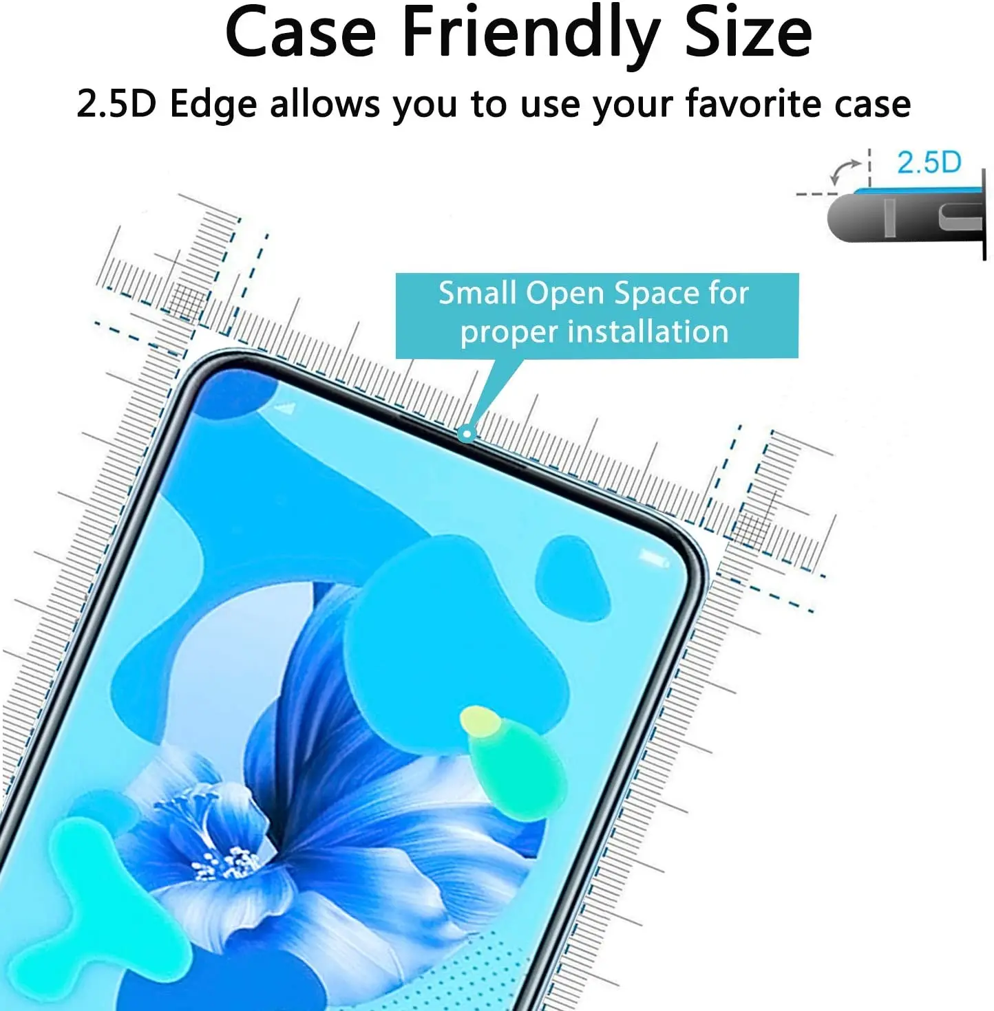 Tempered Glass For Vivo Z5X Glass 9H 2.5D Protective Film Explosion-proof Clear LCD Screen Protector Phone Cover Case