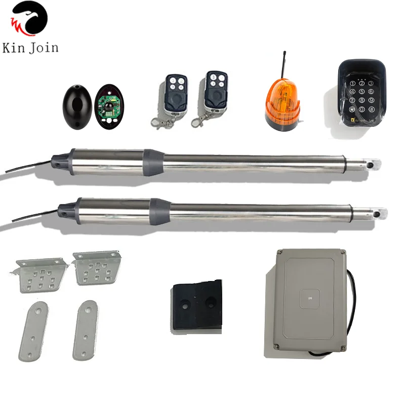 220V transformer Gate Opener Piston Driving Electric Swing Gate Opener Photocells Lamp Wireless Keypad Optional