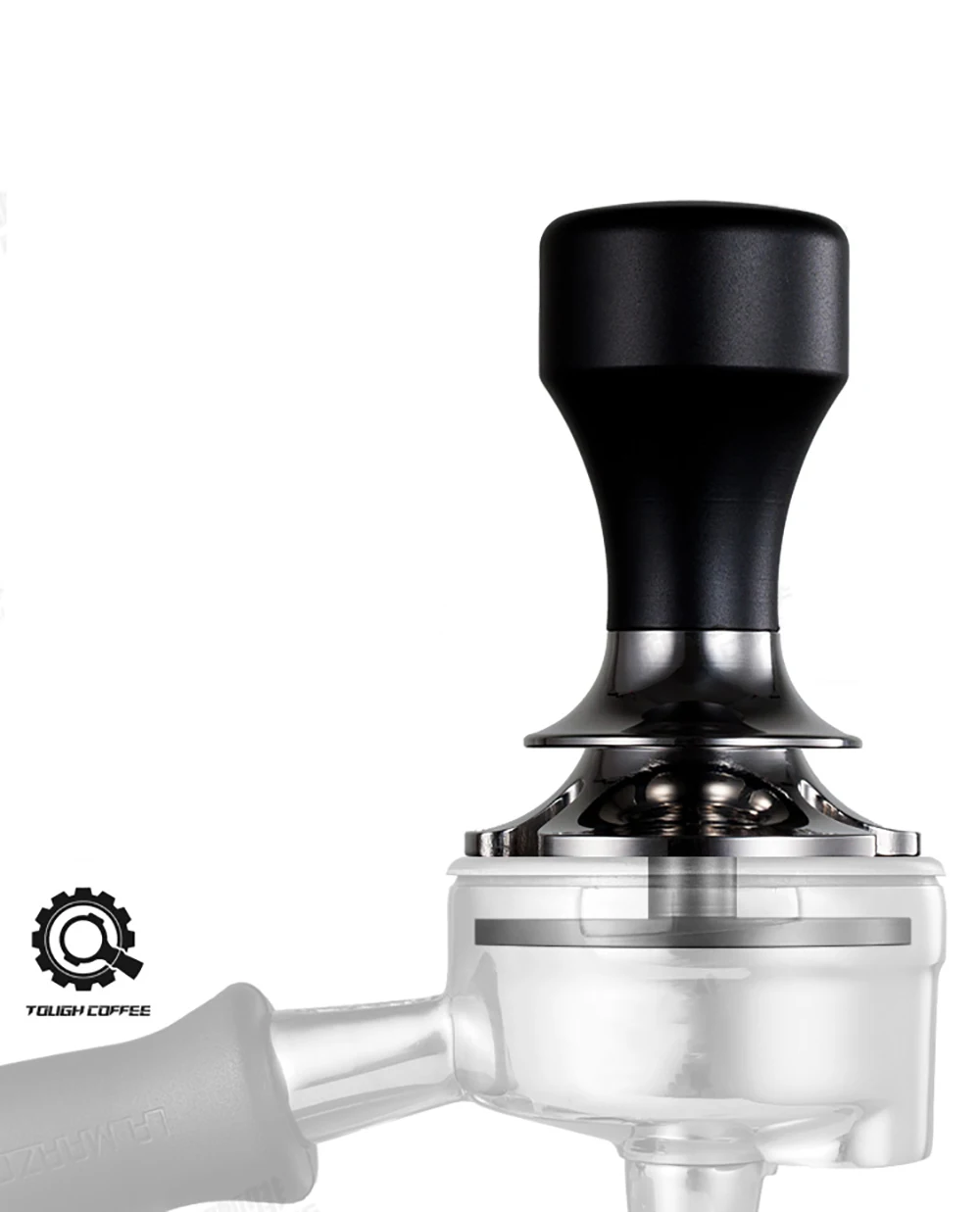 

304 Stainless Steel Coffee Tamper, Flat Base, Espresso Pressure Calibrated, Adjustable Depth, Power Distributor, 53mm