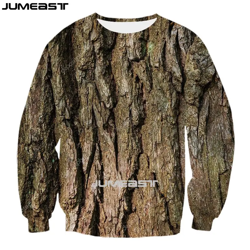 Jumeast Men Women 3D Sweatshirt Bark Oversized Streetwear Harajuku Fashion Long Sleeve T Shirt Spring Autumn Pullover Tops Tees