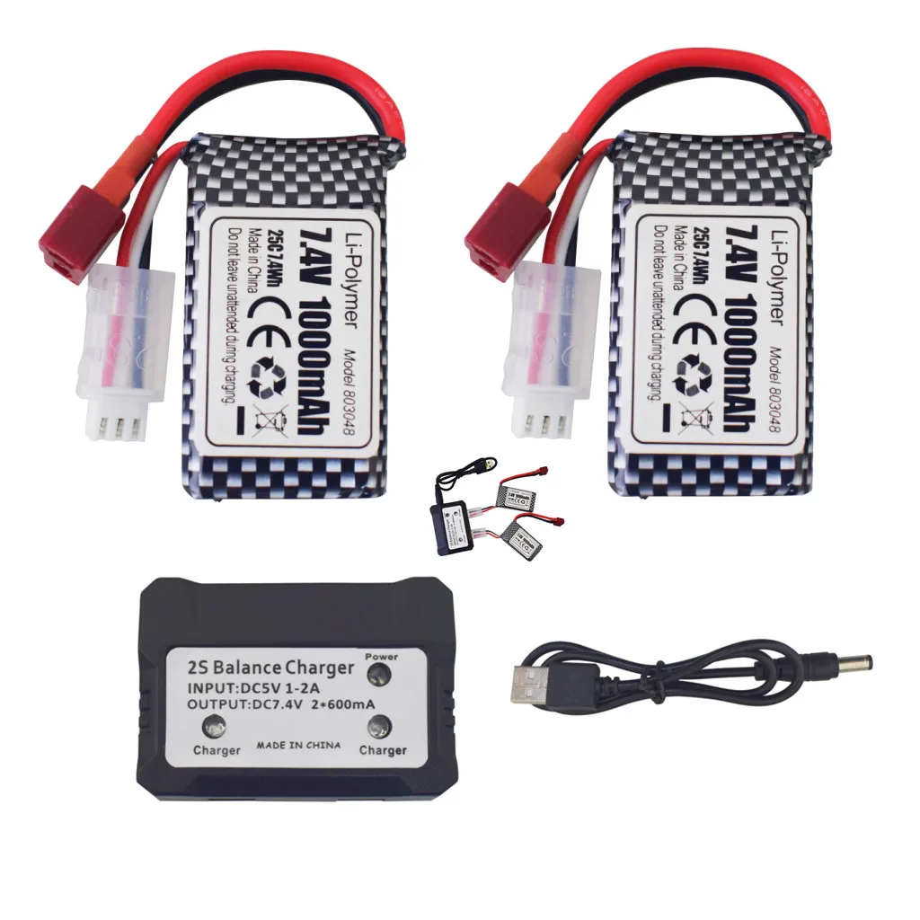 

7.4V 1000mah Li-po battery+2 in1 charger for 18858 18859A 18859E HM163 HM164 35-DJ03 35-DJ04 SN-DJ02 16889A 16890 2845 2846 Q901