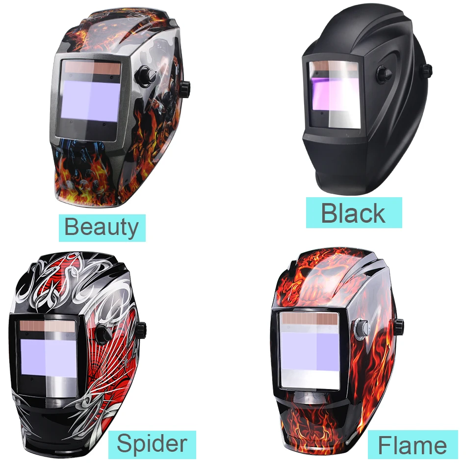 Pro Rechangeable Batterij 4 Arc Sensor Solar Auto Donkerder/Shading Slijpen Tig Arc Grote View True Colorwelding Helm/lasser Goggle