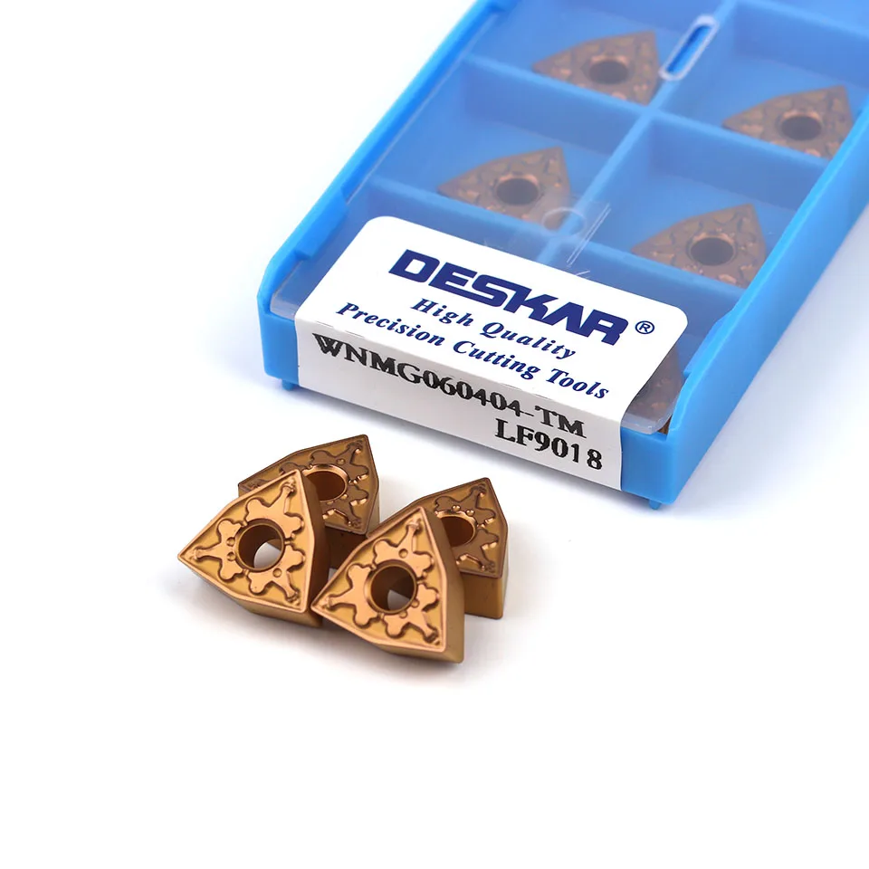 Wnmg 060408 tm Lf9018 Deskar Original de Aço Usinagem Torneamento Ferramenta Torno Cnc Carboneto Inserção Wnmg060404