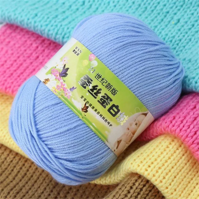 50g Silk Yarn Cotton Baby Yarn Milk Thread Baby Sweater Hat Shoes Doll Crochet Diy Woven Bag  Dropshipping Knitting