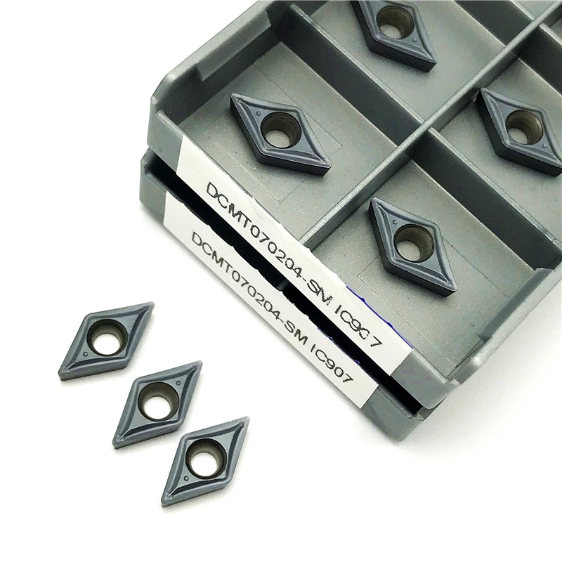Imagem -02 - Ferramentas de Giro Externo sm Ic907 de Carboneto Usadas. Dcmt 070204 Ferramentas de Corte Usadas em Carboneto
