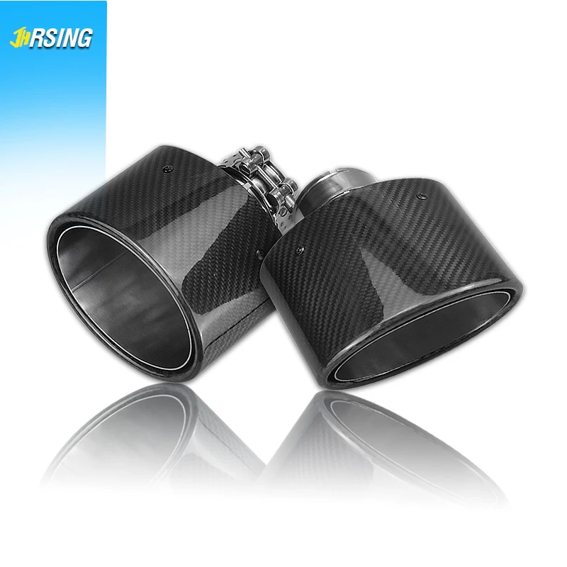 1piece factory sale Oval 150x90mm Carbon Fiber Glossy Exhaust Tip for car muffler Pipe decoration modificate Universal