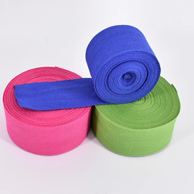 50mm x5meter Cotton herringbone webbing cotton gauze leggings bandages piping cotton with cushions mats side edging