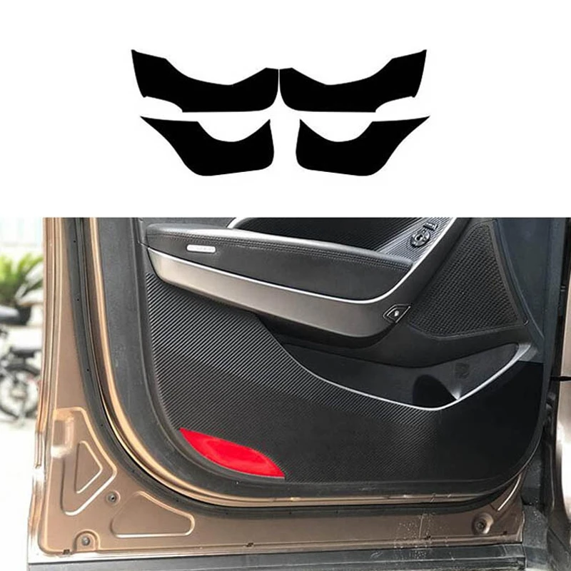 Car Styling Side Door Inner Decal Anti-Kick Protective Carbon Fiber Flim Stickers for Hyundai Santa Fe 2013-2018 Ix45