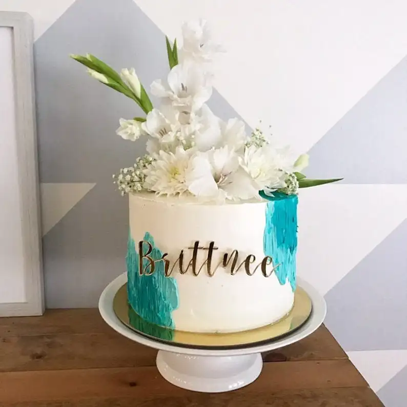 Cake Name Plate | Custom Cake Name Plaque | Birthday Cake Decoration | Acrylic | Laser Cut,Birthday Cake Topper Party Decoration