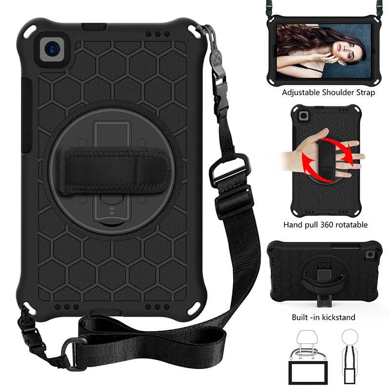 

Lightweight EVA Kids Cover with Shoulder Strap for Samsung Galaxy Tab A 8.0 2019 T295 T290 T297 Shockproof Case +Pen