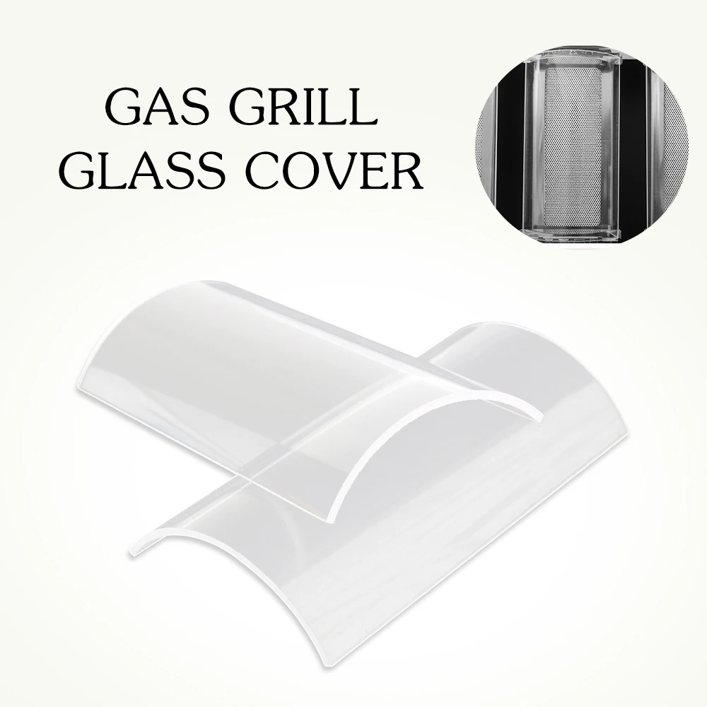 2pcs/lot Gas Barbecue Grill Thickened Glass Cover Infrared Gas Burner Kitchen Tools Accessories Burners Protectors