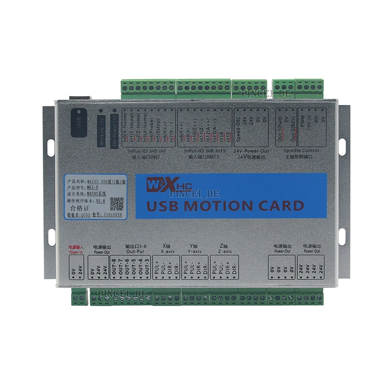 Maxgeek Upgrade CNC Mach3 USB 3/4/6 Eixo Movimento Controle Cartão Breakout Board 2MHz Driver Board para Máquina de Gravura CNC