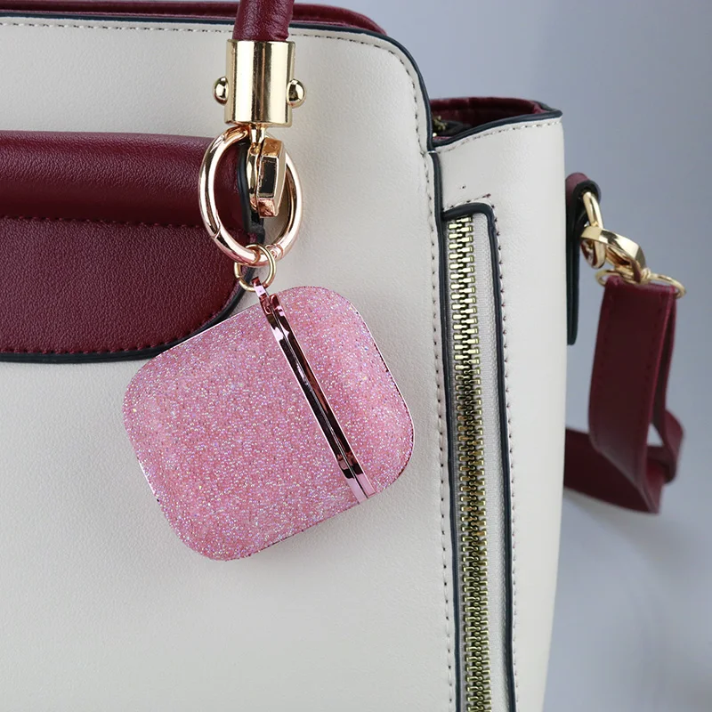 Para airpods pro 2 1 capa bonito bling diamante airpods2 acessórios do fone de ouvido air pods protetor com chaveiro para casos airpodspro