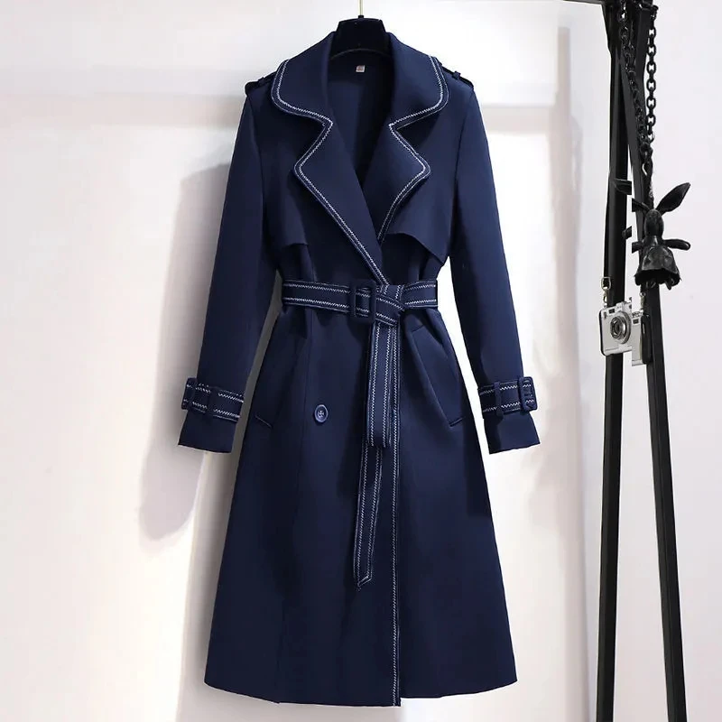 

Women Windbreaker Mid-Length Spring Coat 2022 Female New Style Popular High-End Temperament Spring Autumn Jacket A120
