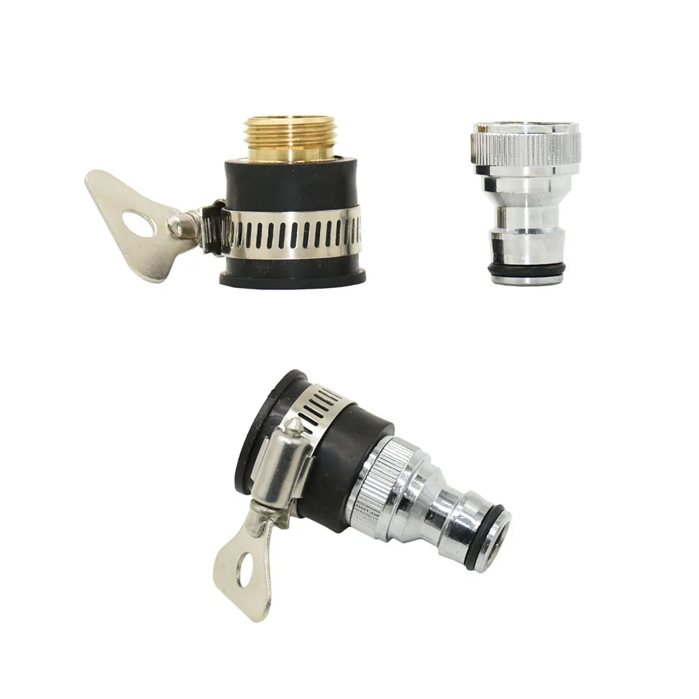 

16mm To 5/8 1/2" Round Tap Connector 1/2" Garden Hose Faucet Quick Connector Irrigation Adapter 1 Pcs