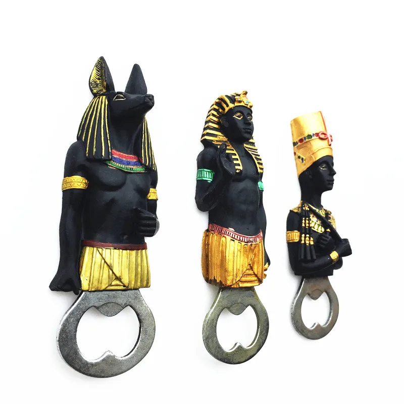 Egypt 3D Pharaoh Refrigerator Magnets Bottle Opener Fridge Magnetic Decoration Articles Handicraft