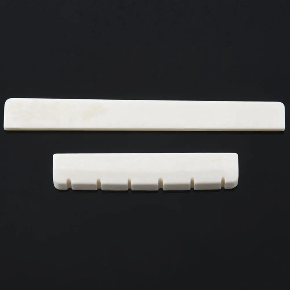 6 String Classical Guitar Saddle + Nut White Bone Bridge For Acoustic Folk Guitar Replacement Spare Part Guitar White Parts
