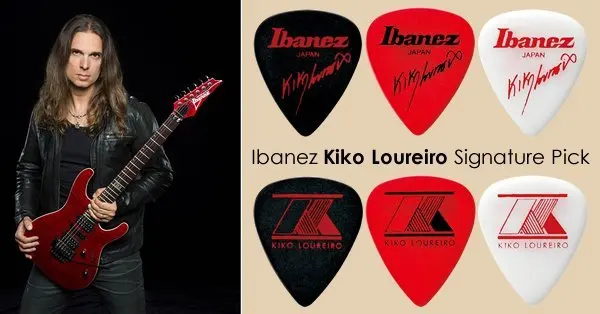 IBANEZ Kiko Loureiro Signature Plectrum for Electric Acoustic Guitar Pick, 1.2mm 1/piece Made in Japan