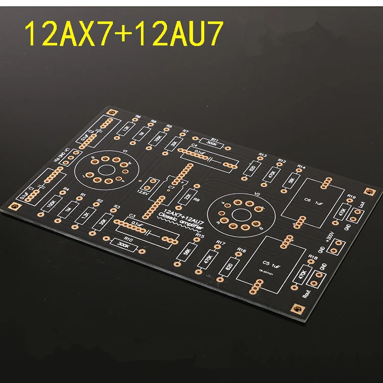 NUOVO 12AX7/12AU7 Tube Preamp Amplificatore PCB Consiglio A Doppio Canale Tubo Bile Preamplificatore Scheda Vuota Fai Da Te