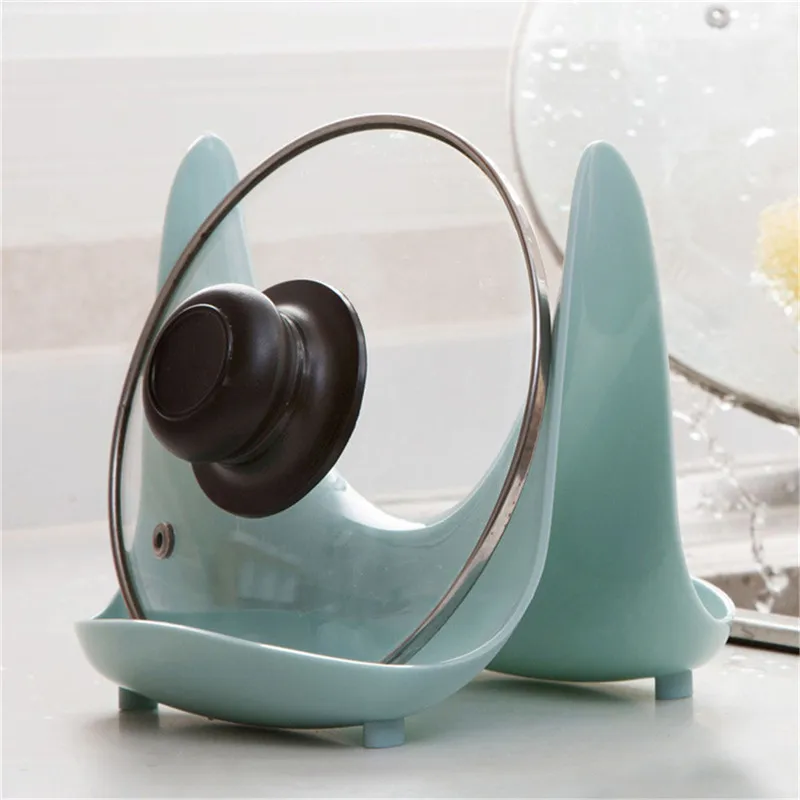 Kitchen Utensil Pot Holders Pan Cover Holder Multifunction Organizer Rack Spoon Rest Pot Pan Lid Rack Stand Kitchen Holder Tool