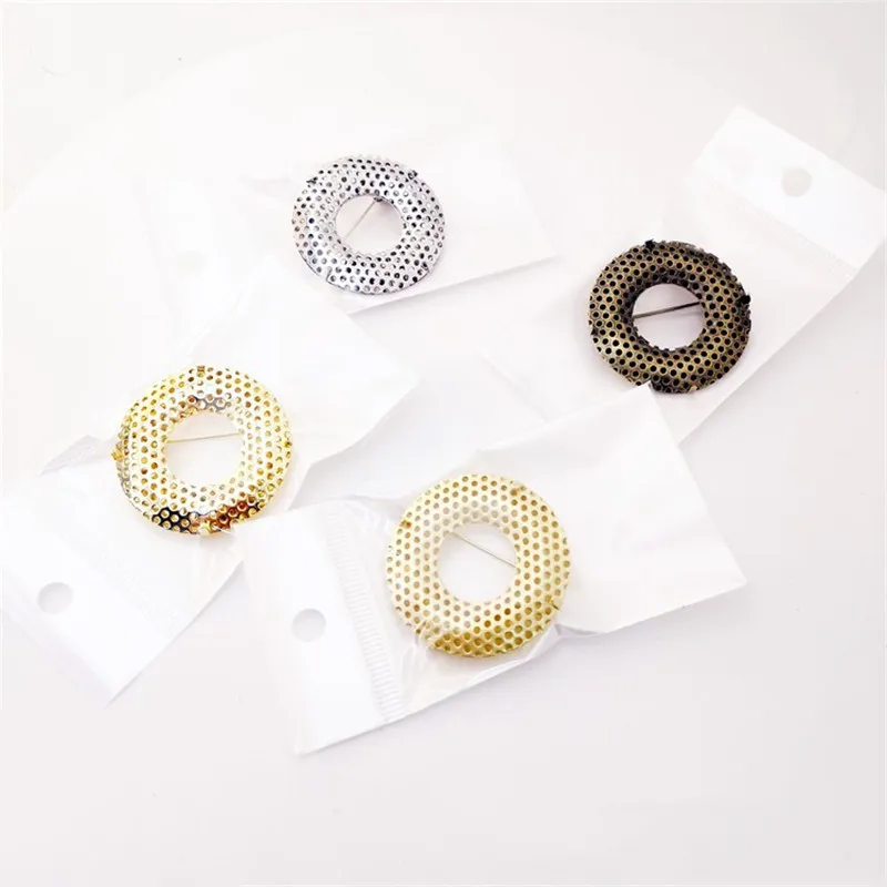 10pcs  3.85cm high quality Round brooch base with mesh copper brooch pin Blanks holder Back badge DIY Jewelry Finding