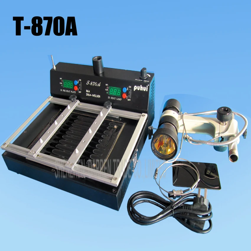 1PC High quality T-870A Infrared BGA Rework Station IRDA Soldering Welder 35-50 mm CSP LGA QFP PLCC BGA Ball Rework