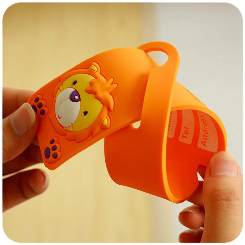Creative Silicone Cartoon Naam Card Leuke Instapkaart Label Reizen Case Tag Check-In Lijst