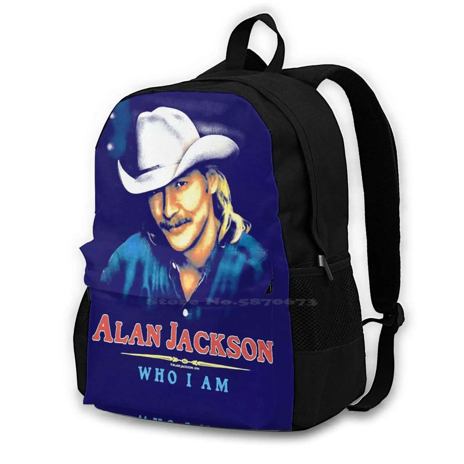 

Винтажный рюкзак 90s 1994 94 Alan Jackson для мужчин и женщин, для подростков, черный, для концертов