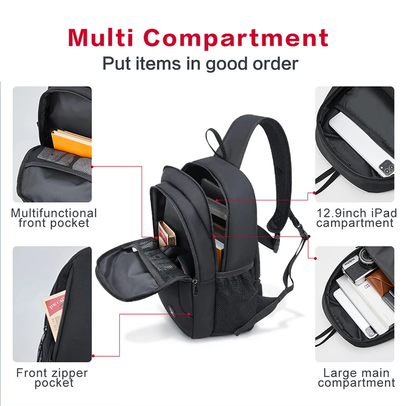 OIWAS Crossbody Men Bag Waterproof USB Charging Fashion Shoulder Pack Short Trip Messengers Sling Bags Shoulder Bag For Male