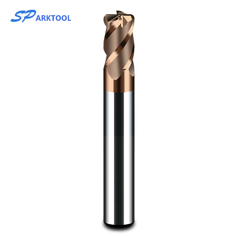 HRC55 Góc Làm Tròn Carbide cấp cối xay Hợp Kim Phủ Thép Tungsten Cắt 4 Sáo Dao Phay CNC maching Cấp cối xay