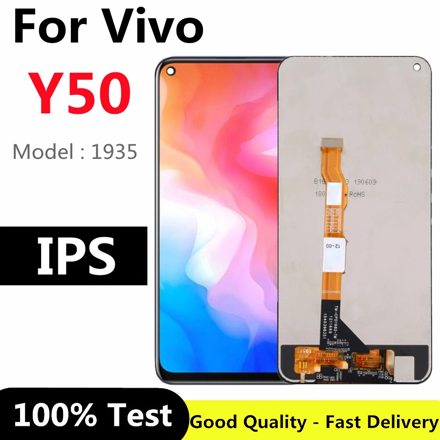 

6.53" For Vivo Y50 LCD DIsplay Touch Screen Digitizer Assembly Replacement for Vivo 1935 Y50 2020 LCD