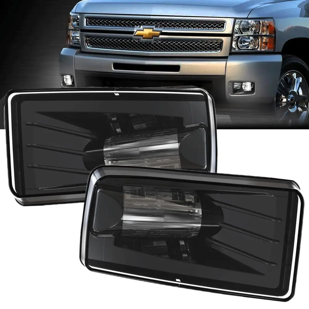 For 2007-2017 Chevy Silverado Tahoe Suburban Avalanche Bright LED Projector Driving Fog Lights 36W Square