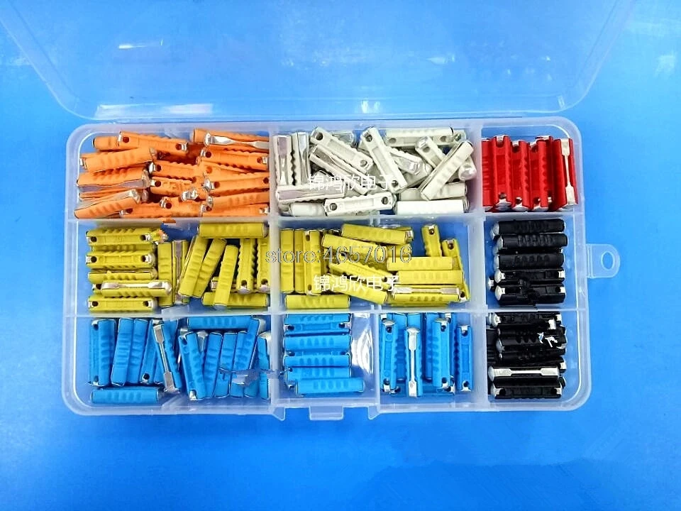 200PCS 5-30A/5-40A Automotive European Fuse Dia 6mm Continental Car Fuse GBC EU Car/Auto Blade 6Sizes Bakelite Auto Fuze Kit