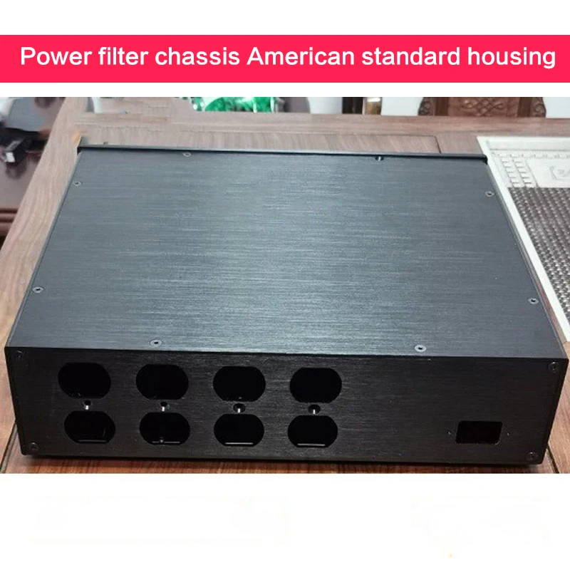 DIY All-aluminum Power Amplifier Chassis Power Filter Case American Standard Seat Shell Tube Amplifier Audio Box 365*95*318MM