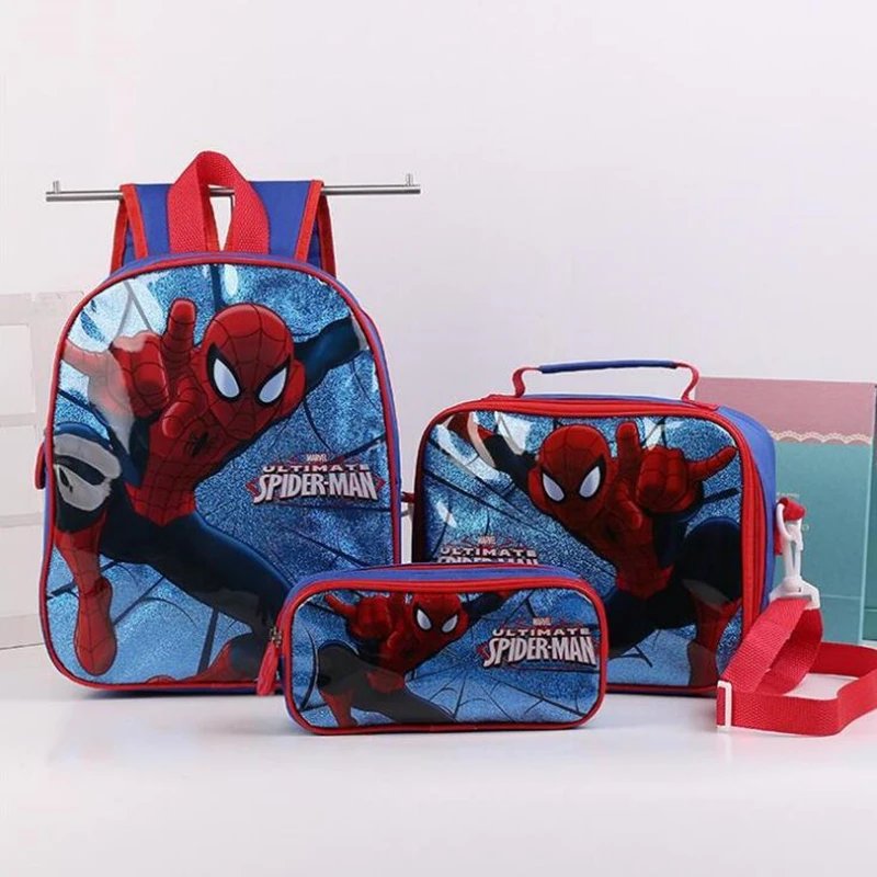 Mochila Princesa Congelada para Crianças, Lunch Bag, Elsa Bag, Lápis Cartoon Case, Bolsa para alunos da escola, menina, menino, presente, 3pcs