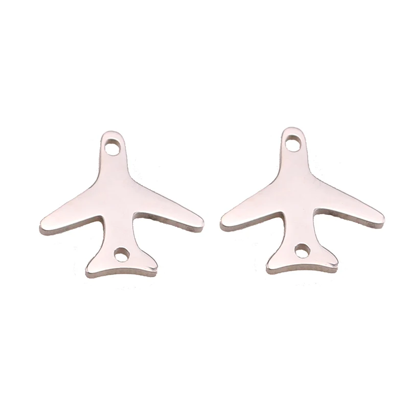 5pc/lot Stainless Steel Charms Double Hole Aircraft Connector Bracelet DIY  Findings Components Metal Earring for Jewelry Making