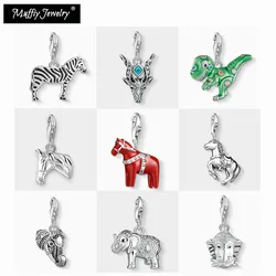 Dalecarlian Dala Horse Elephant Dinosaur Antelope Zebra Charms Europe Good Jewelry For Women 2020 New 925 Sterling Silver Gift