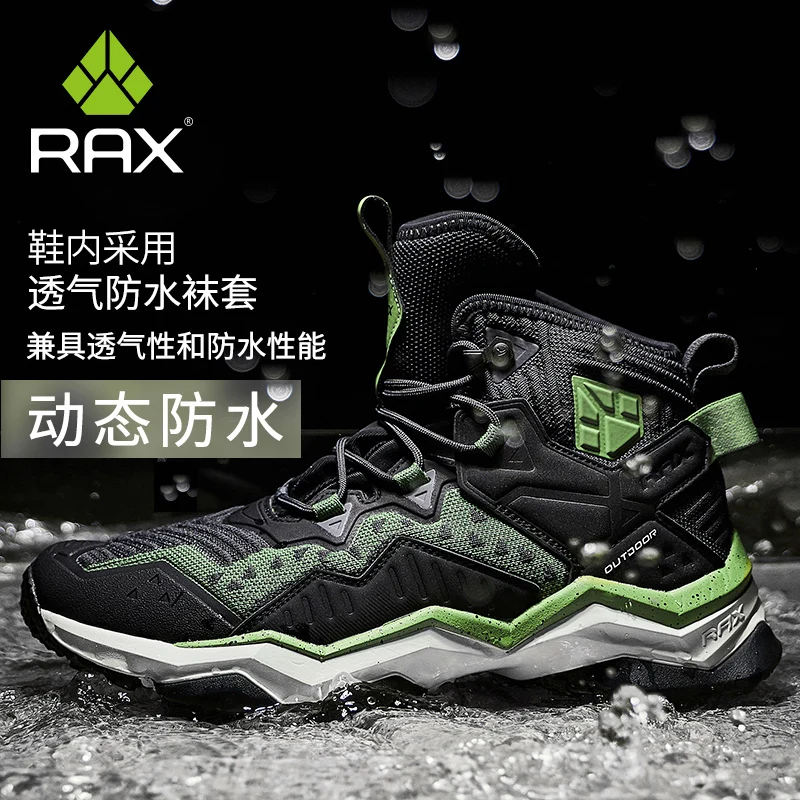 

RAX Men Hiking Shoes winter Waterproof Outdoor Sneaker Men Leather Trekking Boots Trail Camping Climbing Hunting Sneakers Women