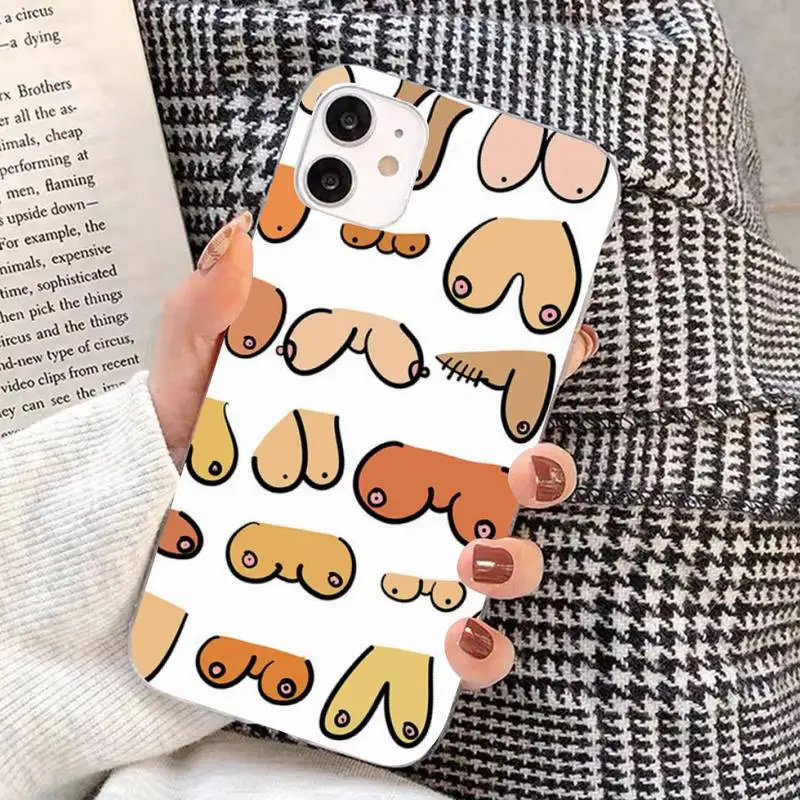 Boobs Art Print Phone Case for iphone 13 8 7 6S Plus X 5S SE 2020 XR 11 12 mini pro XS MAX