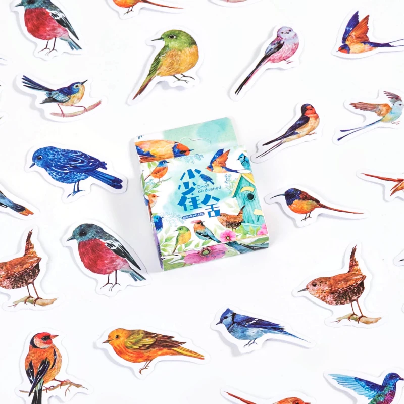 46pcs/set birds Sticker Diy Scrapbooking Diary Planner Decoration Sticker Album