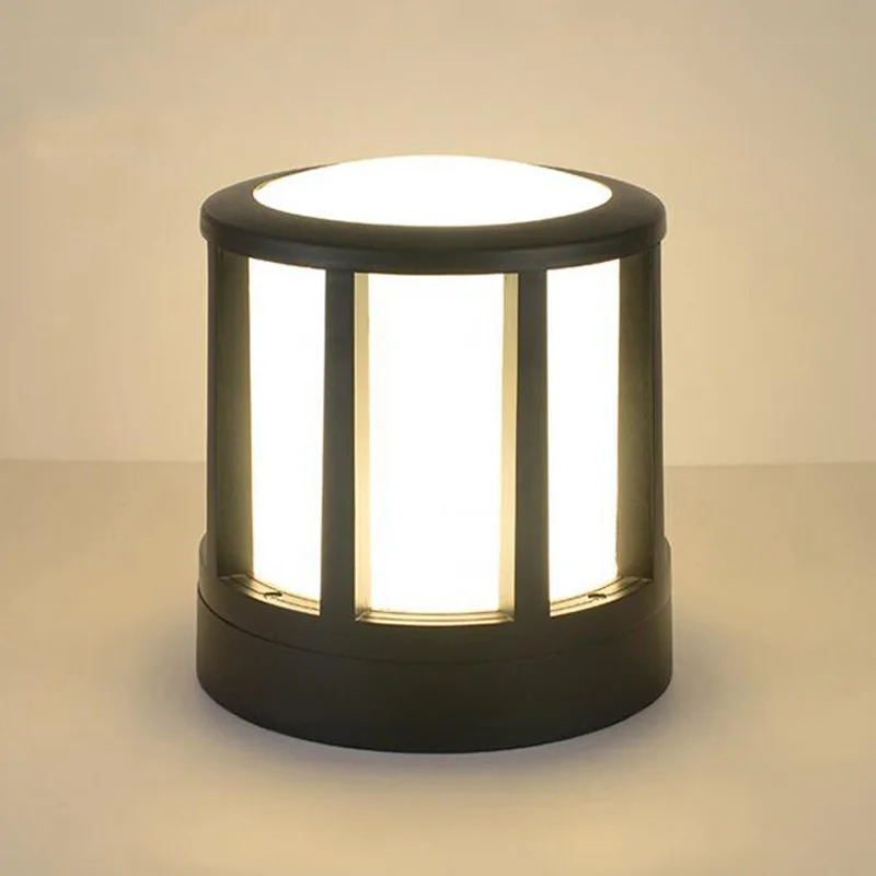 LED عمود المصباح بالطاقة عمود مصباح في الهواء الطلق مقاوم للماء الجدار الخفيفة لفيلا فناء المناظر الطبيعية حديقة ديكور