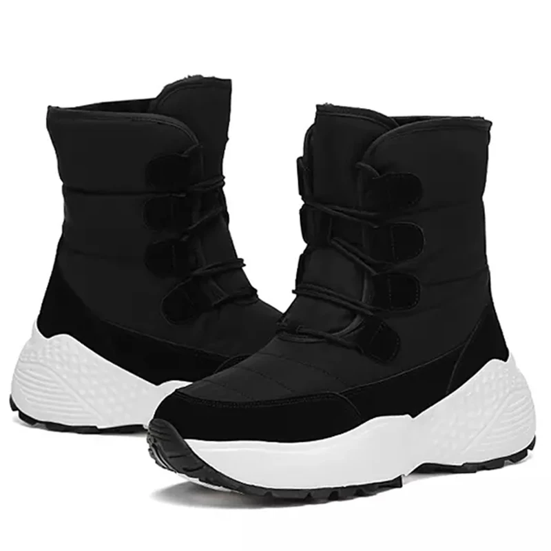 Snow Boots  Women Snow Boot Platform Winter Boots Umbrella Cloth Long Tube Plus Cashmere Cotton ShoesLarge Size Women Shoe 35-42